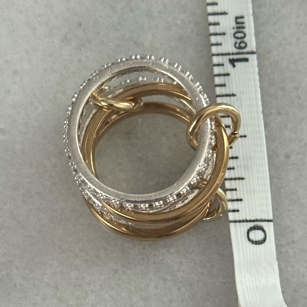 Gold Silver Crystal Stack Ring 

Size 7

Brand New - Picture 3 of 5
